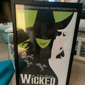 Framed wicked musical poster